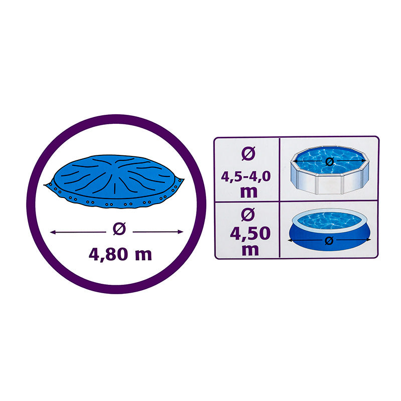 Cubierta piscina invierno de GRE Ø 480 cm CIPR401.