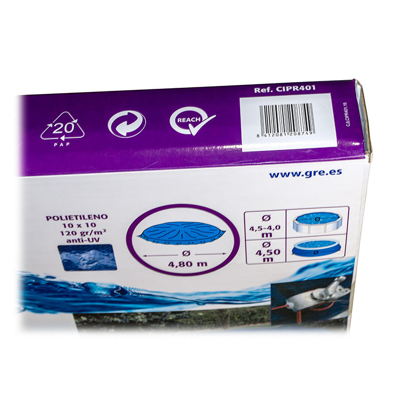 Cubierta piscina invierno de GRE Ø 480 cm CIPR401.