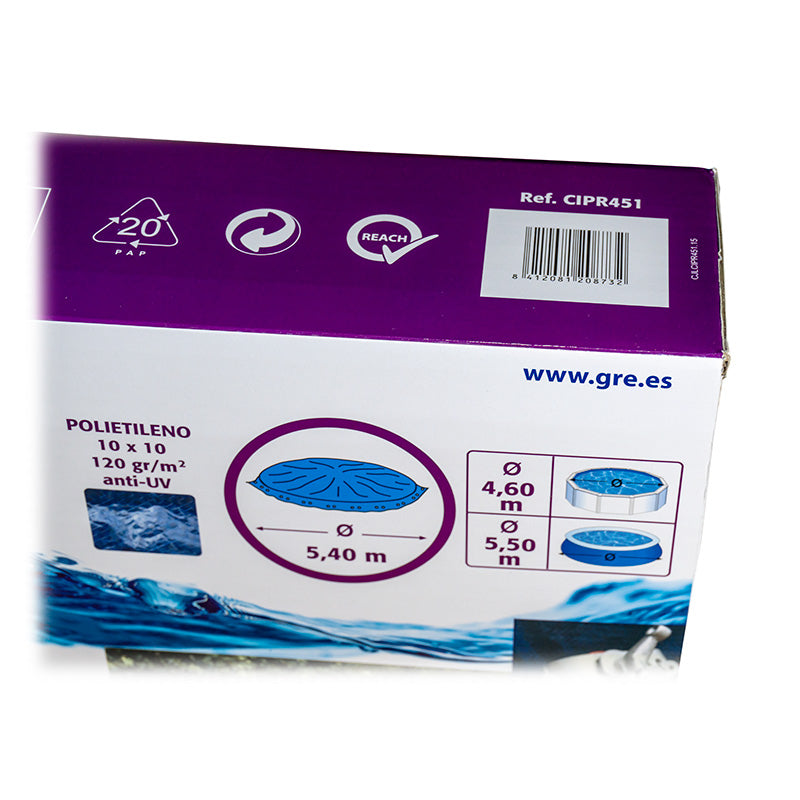 Cubierta piscina invierno de GRE Ø 540 cm CIPR451.