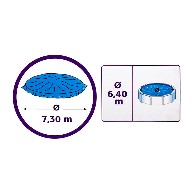 Cubierta piscina invierno de GRE  Ø 730 cm CIPR651.