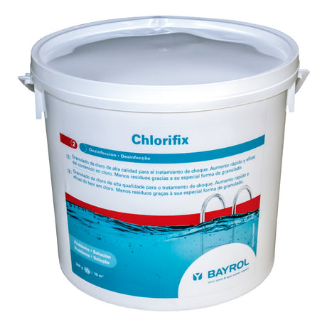 Chlorifix. Cloro granulado choque. 5 kg. BAYROL.