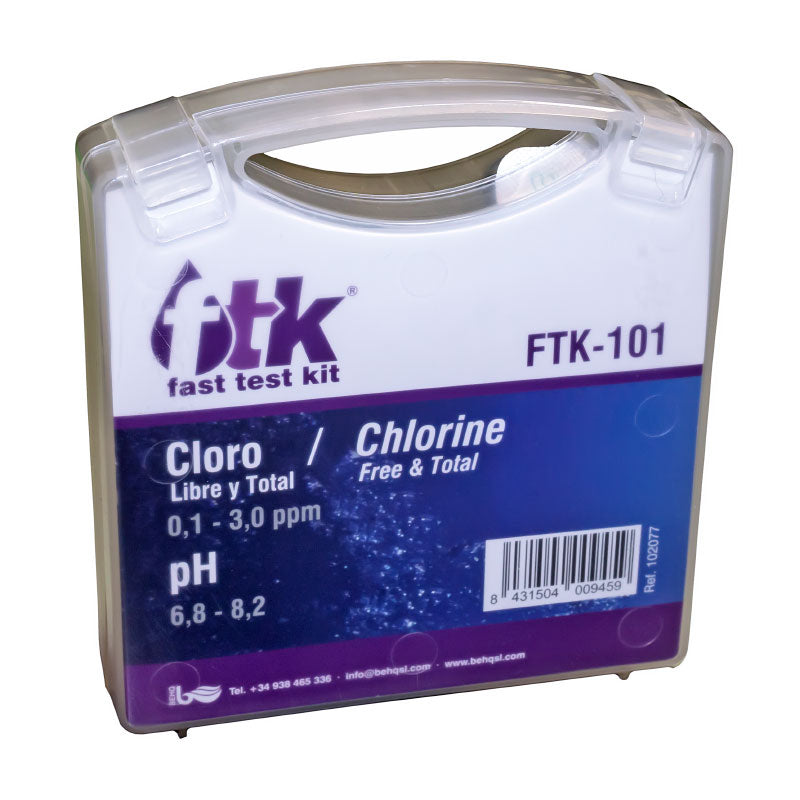 Fast Test Kit Cloro libre, total y pH. FTK-101. 102077.