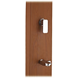 Ducha solar cuadrada Gre aspecto madera con lavapies DSALC32W