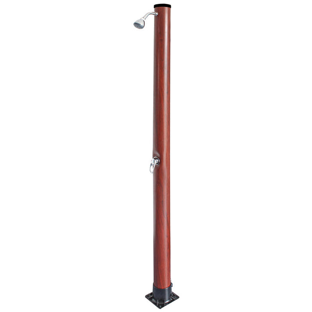 Ducha solar redonda PVC imitación madera 20 litros Gre AR1020W