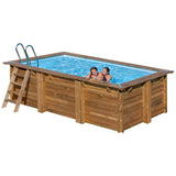 Piscina rectangular de madera Gre Sunbay Marbella 2. 420x270x117 cm.