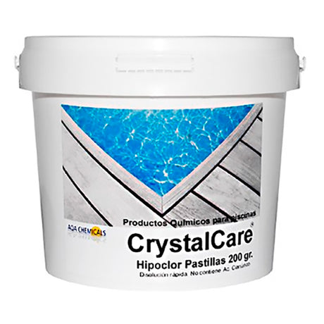 Hipoclorito Cálcico Hipochlor Pastillas 200. 25 Kgs. CrystalCare.