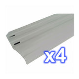 Kit de 4 playas 150 x 705 mm. color gris. Gre Ref. PLYG15040705.