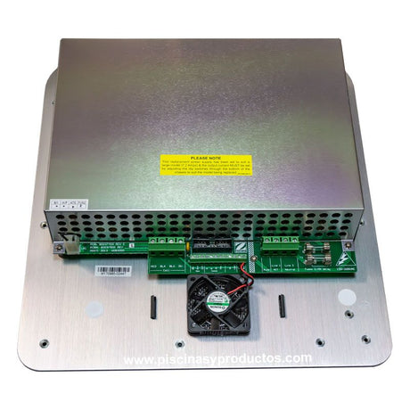 Conjunto carta electrónica alimentación con soporte aluminio y ventilador para Electrolisis Tri y Tri Expert de Zodiac