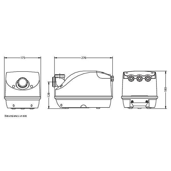 Compresor Genesis Neumático 900w - 8/12 jets G90-2AN-S