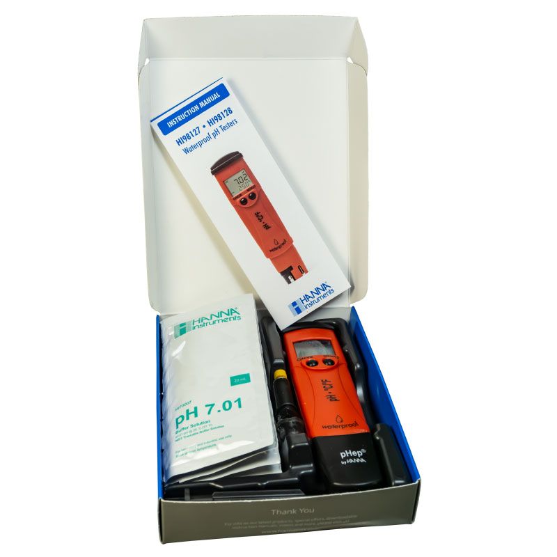 Medidor impermeable de pH/Temperatura HI98127. Hanna.