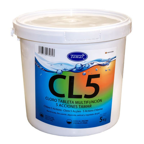 Cloro 5 acciones, tabletas 200 grs. 5 Kgs. Tamar
