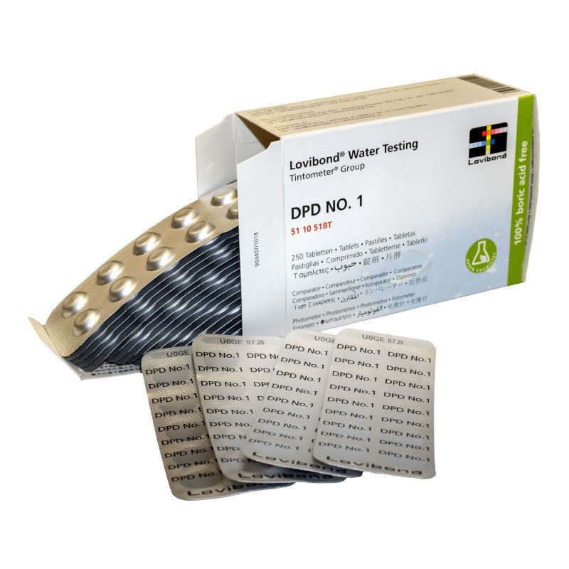 Caja Reactivo DPD 1 para fotómetros, 250 Uds. Lovibond