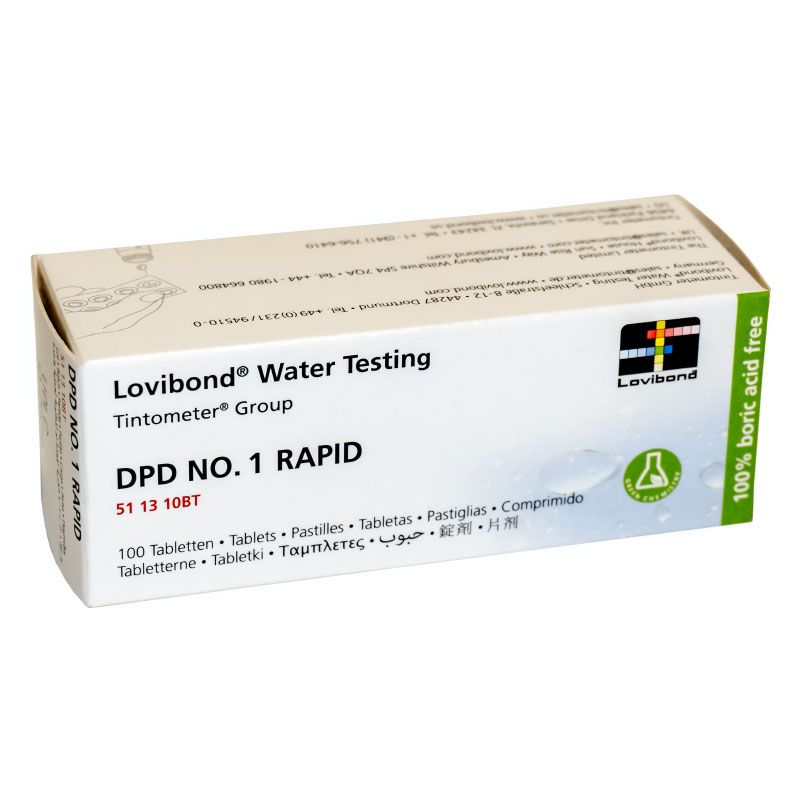 Caja Reactivos DPD-1 RAPID POOLTESTER TABLETAS (100 UDS)