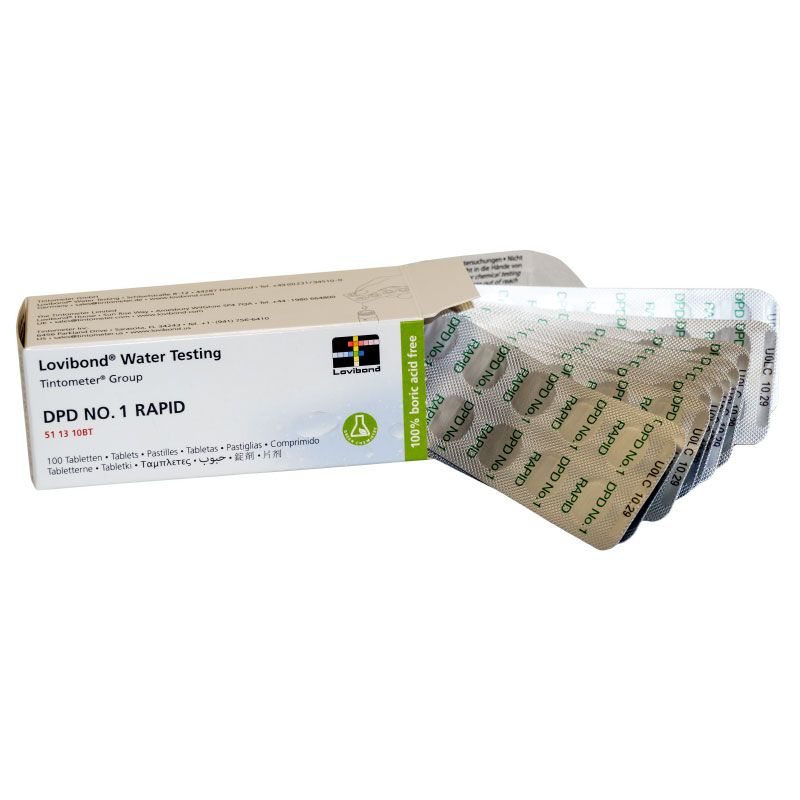 Caja Reactivos DPD-1 RAPID POOLTESTER TABLETAS (100 UDS)