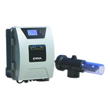 Equipo de cloración salina Kripsol KLX con célula de electrólisis para piscina