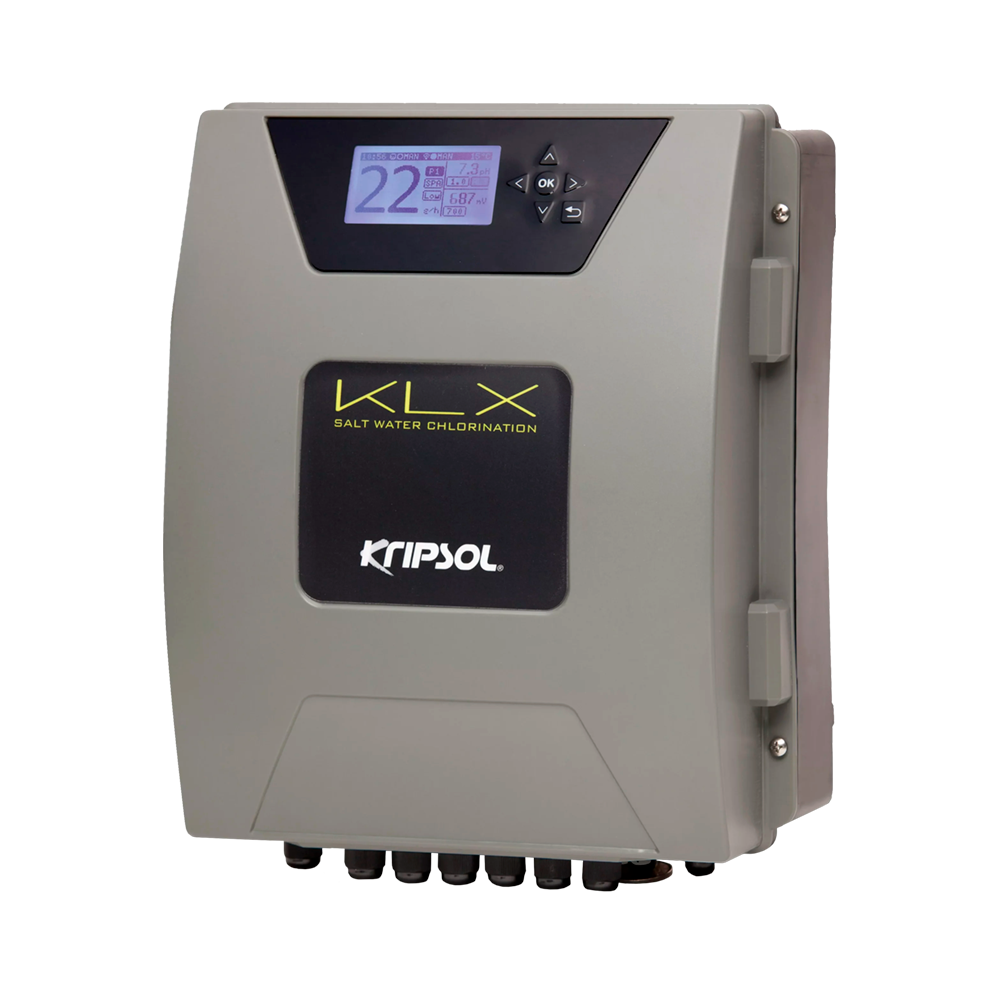 Clorador salino Kripsol KLX para el tratamiento y desinfección del agua de piscinas