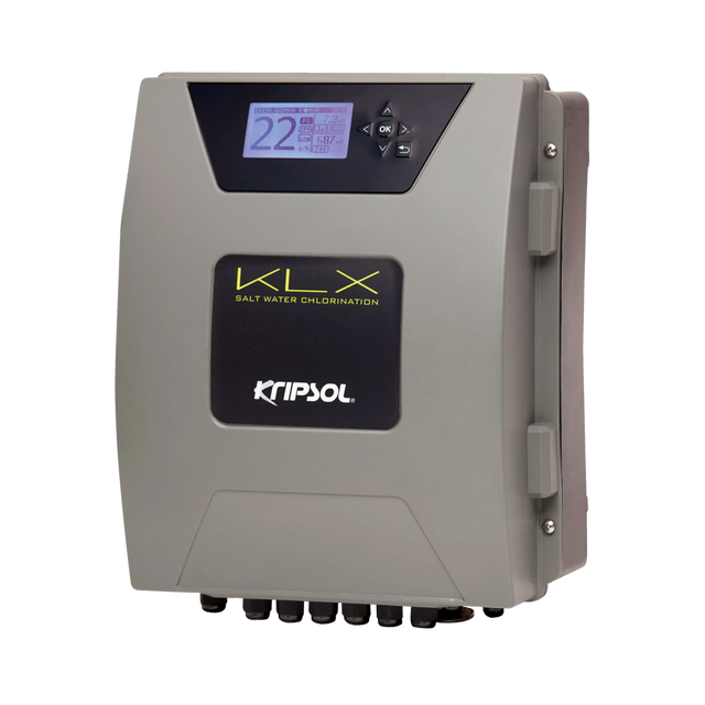 Clorador salino Kripsol KLX para el tratamiento y desinfección del agua de piscinas