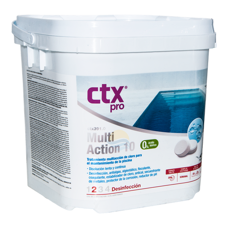 Cloro tabletas Multiaction 10 CTX-391.0 0% Boric. 5 Kg.
