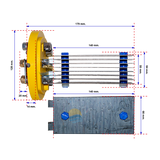 Electrodo Idegis para clorador D25 Estandar