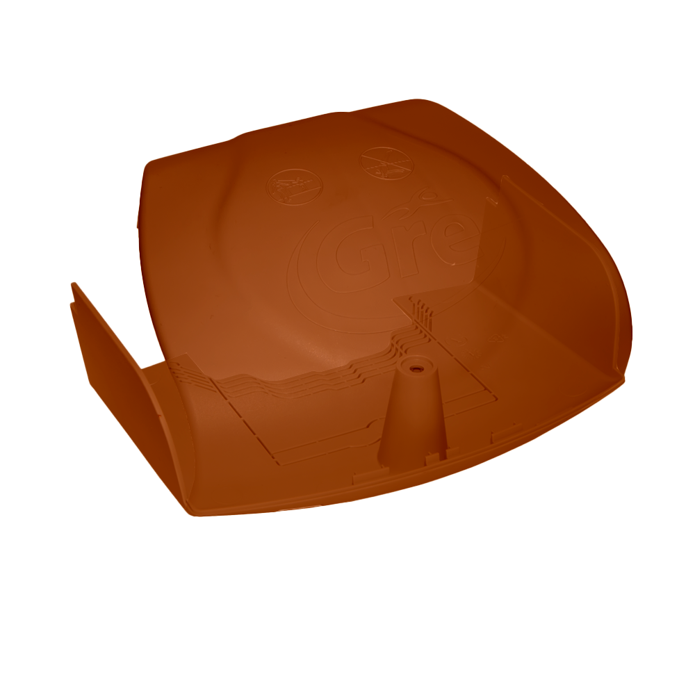 Conjunto de embellecedor marrón GRE TPL150120WP formado por tapa superior e inferior