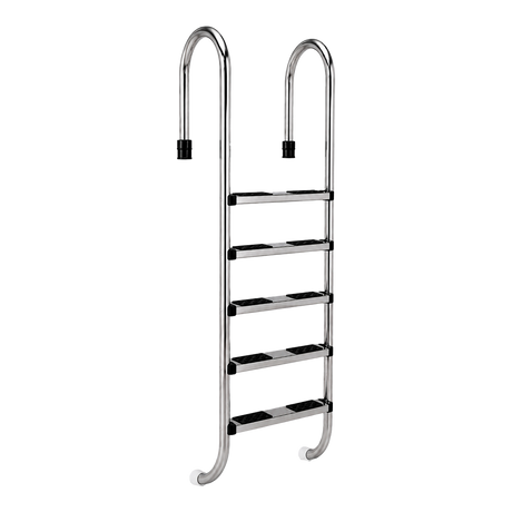 Escalera muro estrecho para piscina 5 peldaños acero inoxidable AISI 316 QP 500096FA
