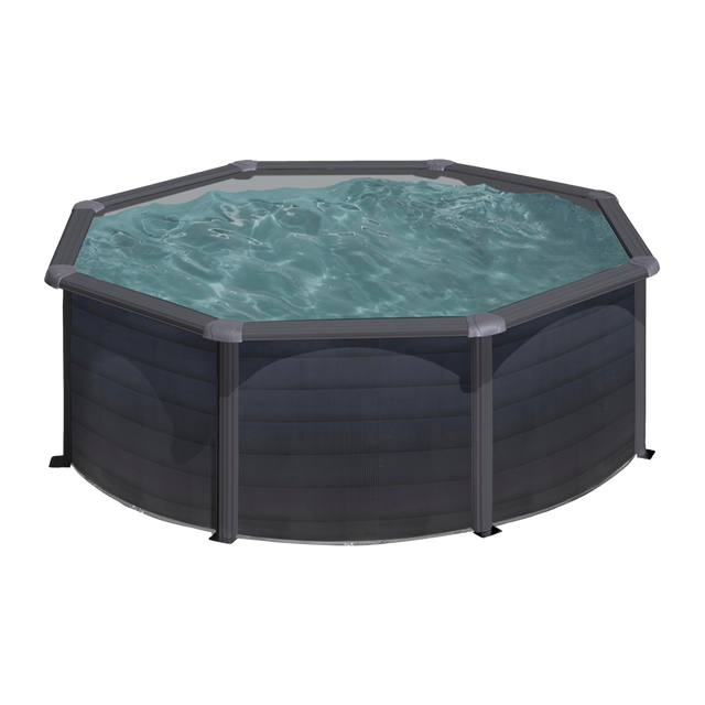 Piscina desmontable GRE Kea KIT350GF redonda Ø350x120 cm acabado gris con depuradora de arena